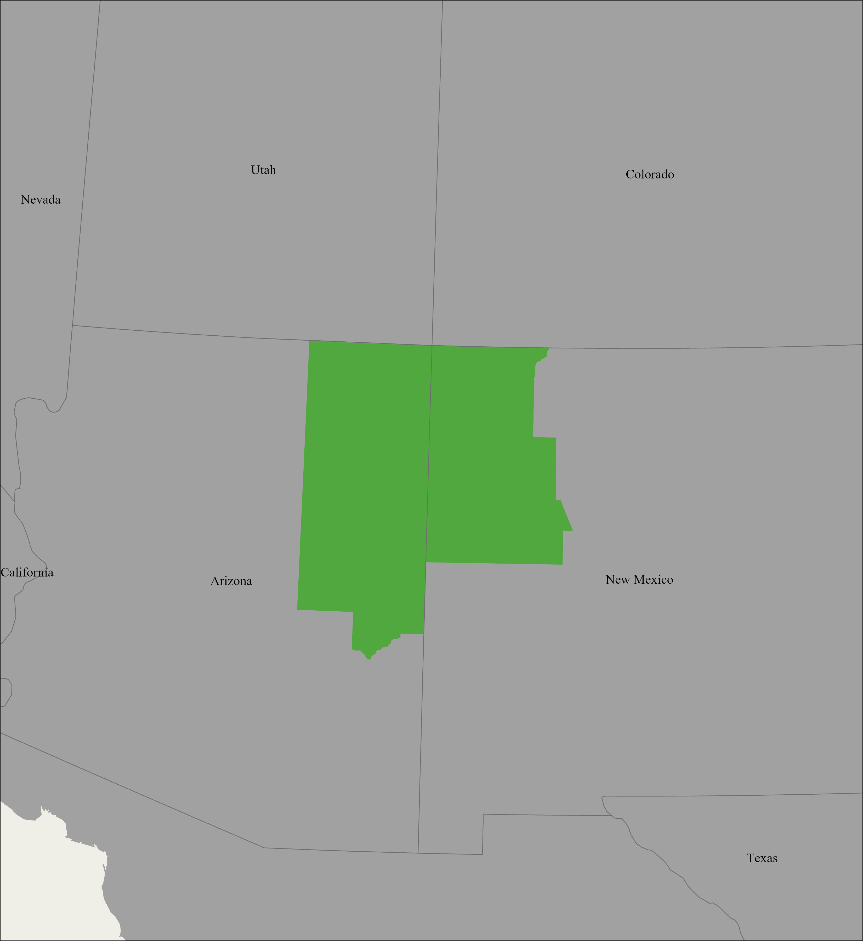 Navajo-Zuni Mission Map 1943